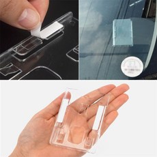 건shop디자인 흡착식 투명 주차케이스 명함꽂이, 테이프