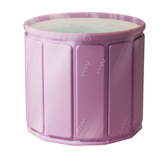 好的家居 免安裝泡澡桶 折疊澡盆 保溫沐浴桶 收納浴缸 折疊浴缸 泡澡盆, 1個, 紫粉