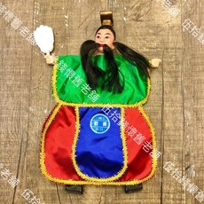 伍拾錢 布袋戲掌中戲偶，三國人物系列（劉備、關羽、張飛、曹操、孔明），復古懷舊台灣味手偶, 1個, 劉備, 1