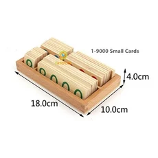 몬테소리 수학 자료 나무 1-9000 카드(상자 포함) 인지 활동 게임 어린이 조기, 01 Small Cards