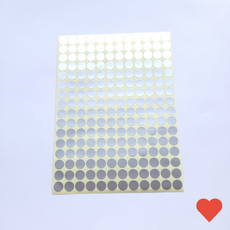 스티커 은색 원형 10mm 192개 고급 씰 포장 봉인용