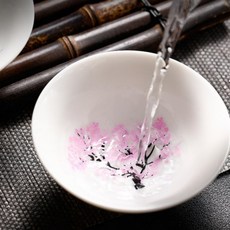 벚꽃 술잔 꽃피는 색변하는 매화 사케잔 특이한 집들이선물, 1개