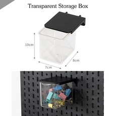 북유럽 스타일 Pegboard 및 액세서리 보관 케이스 DIY 드릴 선반 없음 벽 마운트 데스크탑 주최자, black storage case A, 1개