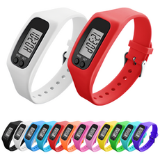 브레베네 만보기 손목시계, 2개, 화이트1+레드1