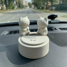 고양이 오브제 디퓨저 데스크테리어 소품 차량용디퓨저 [캣브리띵], 1개, 30ml, 파도의 숨결