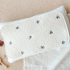 Ma lolotte 嬰兒枕套嬰幼兒吸汗枕墊新生兒 100 支純棉, 紫莓_嬰兒防汗枕套