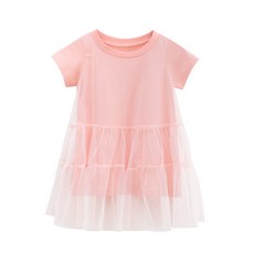 DIU 寶寶連衣裙夏裝童裝新款女童公主裙短袖紗裙