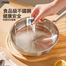 DFMEI 三層鋼316L不鏽鋼平底鍋家用煎鍋食品級加厚電磁爐專用牛排煎鍋, 1個, 20CM三層鋼316L煎鍋:如圖, 1cm