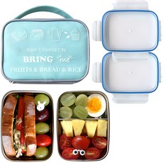 Blue Table 雙層不鏽鋼便當盒組, 1套, 純薄荷綠