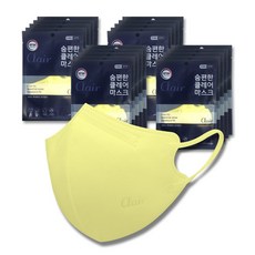 (S size) KF94 숨편한 클레어마스크 어드벤처핏 아동용 10매, 1개입, 옐로우