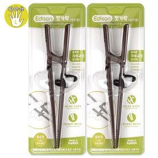 에디슨 성인용 젓가락 교정용, 브라운 왼손용, 1개