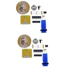 2피스 투명 LED 전자 개성 손목 시계 DIY 용접 키트 레드 디지털 튜브 시계