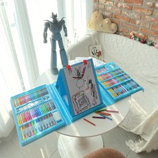 Unique 36獨特蠟筆多合一美術遊戲著色學習蠟筆組 208種, 藍色