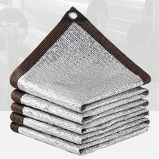 정싱 알루미늄 차광막 선스크린 그물 UV 그늘막 차광막 쉐이드 썬쉐이드 옥상 사각 테라스 천막, 실버색