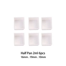 2ml 6/12/24/48개입 아티스트 플라스틱 하프 팬 수채화 물감 그리드 용품 페인팅 팔레트, 06 Half Pan 2ml 6pcs