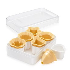 테스코마 델리시아 시리즈 트래디셔널 샌드위치 비스킷 몰드 쿠키커터 6종 세트, 1개, Yellow