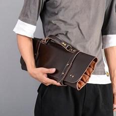 드럼스틱 케이스 소가죽 롤링 펜슬 커버 싱글 난타스틱 타악기 수납백 보관 난타채 가방