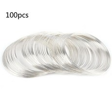 100 조각/세트 보석 와이어 메모리 와이어 메모리 와이어와 호환되는 와이어 팔찌 와이어 팔찌 와이어와 호환 가능 와이어와 호환 가능