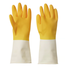 [당일발송] 이케아 고무장갑 천연라텍스 RINNIG 린니그 청소용장갑, 브라이트옐로, FREE(one size), 1개