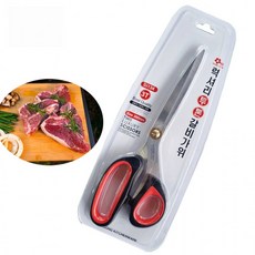 럭셔리 고급 투톤 갈비가위 3mm 잘드는 가위 삼겹살 대게 조리 캠핑용, 1개, 상세페이지 참조