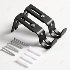 커튼봉 브라켓 걸이 길이 각도 조절 압축봉 홀더 낱개 25mm, 화이트, 화이트