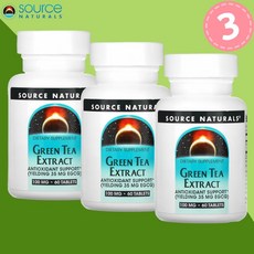 소스내추럴스 녹차 추출물 100mg 60정, 3병