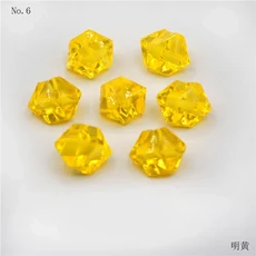 100pcs 다채로운 아크릴 플라스틱 투명 돌 크리스탈 바위 꽃병 필러 인공 색상 물고기 탱크 홈 웨딩 장식, 02 100pcs14