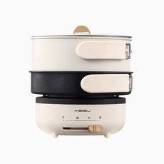 접이식 다기능 전기 2L 휴대용 논스틱 쿠커 여행 멀티 냄비 220V 스플릿 타입 요리, 01 white_01 EU