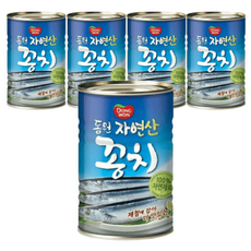 동원 꽁치 통조림 캔, 5개, 300g