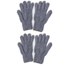 굿썸 깔끔한 세탁 가능 마이크로화이버 집안 청소 화초 먼지 제거 장갑 23 x 12 x 0.5 cm 23g, 그레이, 4개