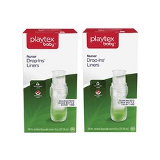플레이텍스 Playtex 모유 수유에 가까운 멸균 일회용 주머니 라이너 236mL-296mL 100개 2팩, 2세트