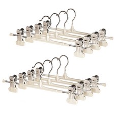 메종드리빙 넓은집게 [업그레이드] 프리미엄 고리회전 논슬립 나노코팅 고급형 튼튼한 치마 바지걸이, 20개, 크림 화이트