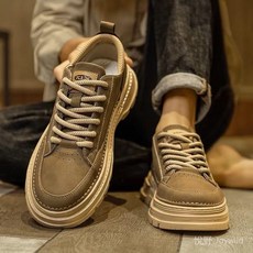 【氣質穿搭】臺灣發貨馬丁靴男款高幫秋冬季英倫風複古中幫增高防滑皮工裝鞋