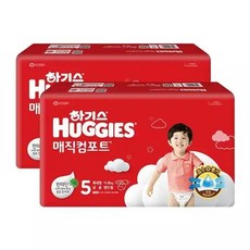 하기스 매직컴포트 5단계 공용 밴드형 50개입 2팩, 100매
