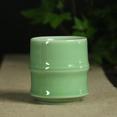 대나무 도자기컵 청자 물컵 컵 식당 전통, 200mL 미만, 1개, 대나무 컵 디메이 단품