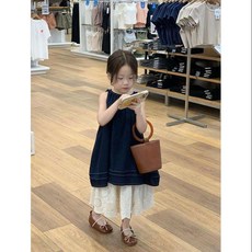 韓版女童復古背心裙