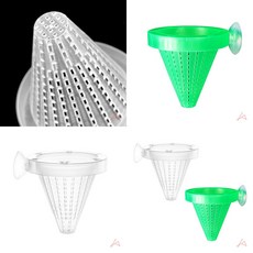 물고기 먹이급여용 피딩컵 아쿠아 어항 물고기 먹이주기, 그린