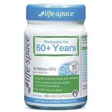 LIFESPACE 60歲以上適用300億CFU益生菌膠囊, 1罐, 60顆