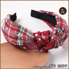 坂井.亞希子日系耶誕風格造型髮箍，可愛派對頭飾，節慶變裝必備, 紅+白色, 1個