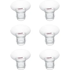 유축기 실리콘 플랜지 인서트 쉴드 터널 좁은 커넥터 대부분의 펌프와 호환, 03 15MM-6PCS