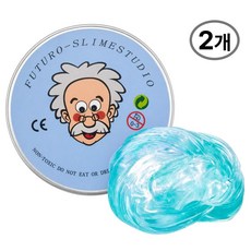KC인증 퍼티 슬라임 박사퍼티 손에 안 묻는 유리퍼티, 블루, 45g, 2개