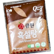 큐원 흑 설탕 1kg 설탕, 1개