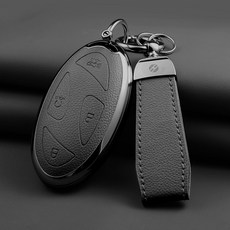 HAKO 소프트 가죽TPU 차키케이스+키홀더 (신형현대호환), H-10, 그레이 H-10, 그레이