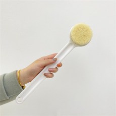 長柄軟毛洗澡刷 沐浴刷, 1個, 1個裝 白色 正品超密軟毛刷