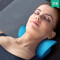 요가 경추 마사지 베개 목 교정 치료 목베개 수면 휴식 지압 목디스크 스트레칭 운동 보조, 핑크-DM184
