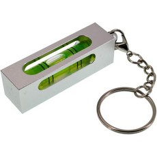 Alumnum alloy hghprecson level bubble keychan hangng chan magnetc level 180 degree turn (slver, Silver（green）