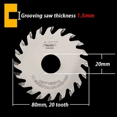 커터 바가 있는 80mm TCT 홈 톱. x 슬롯형 3.15" 1/2" 아버가 밀링, 12 Slotting width 1.5mm