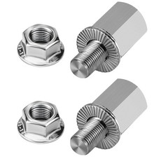 해외 Jingzan 자전거 허브 히치 어댑터 2세트 M10*1.0 스루 액슬 화물 애완동물 및 트레일러용 304 스테인리스 스틸 범용 트레일러 커플링 커넥터 M10 x 1.0, 해외 Jingzan 자전거 허브 히치 어댑터 2세트 M