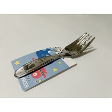 兒童匙 316兒童平底匙 兒童湯匙不銹鋼湯匙 便當匙 小台匙 小湯匙 316不銹鋼叉, (KOM兒童叉)鯨魚, 1個