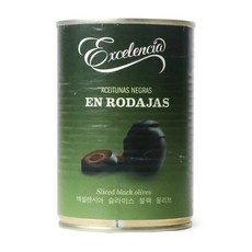 블랙올리브 슬라이스올리브 피자토핑 샐러드 400g 엑셀렌시아, 1개, 400ml